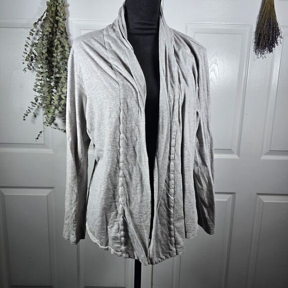 Coldwater Creek Sweaters - Coldwater Creek Women's Gray Knit Open Front Cardigan Sweater XL(18)